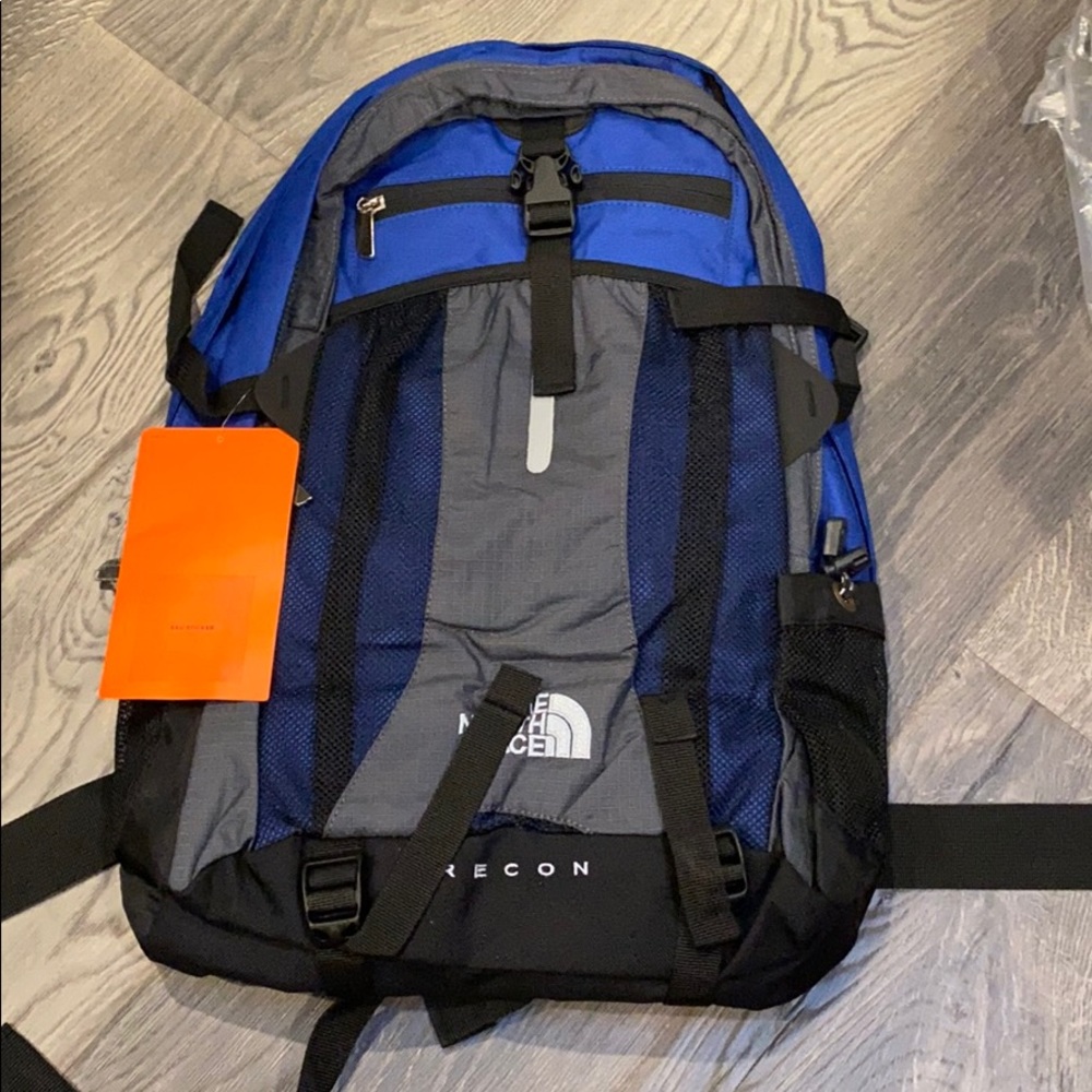 Blue / black north face backpack brand new